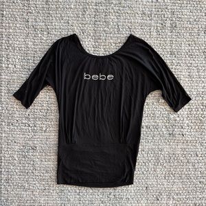 New Bebe logo blouse